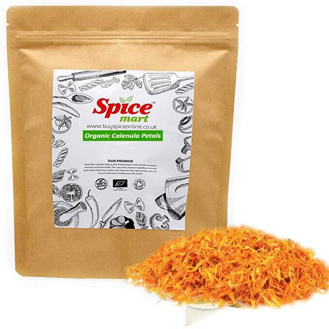 225g | Organic Whole Spices | Ground Spices | Herbs | Seeds | Chilli | Superfoods Soil Association Certified (Organic Calendula Petals)
