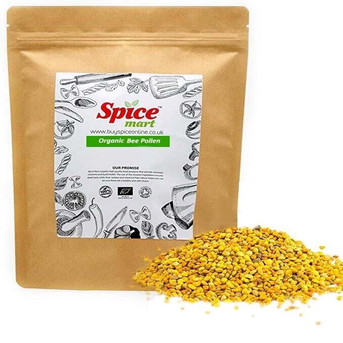 225g | Organic Whole Spices | Ground Spices | Herbs | Seeds | Chilli | Superfoods Soil Association Certified (Organic Bee Pollen)