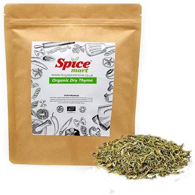 225g | Organic Whole Spices | Ground Spices | Herbs | Seeds | Chilli | Superfoods Soil Association Certified (Organic Thyme Leaves)