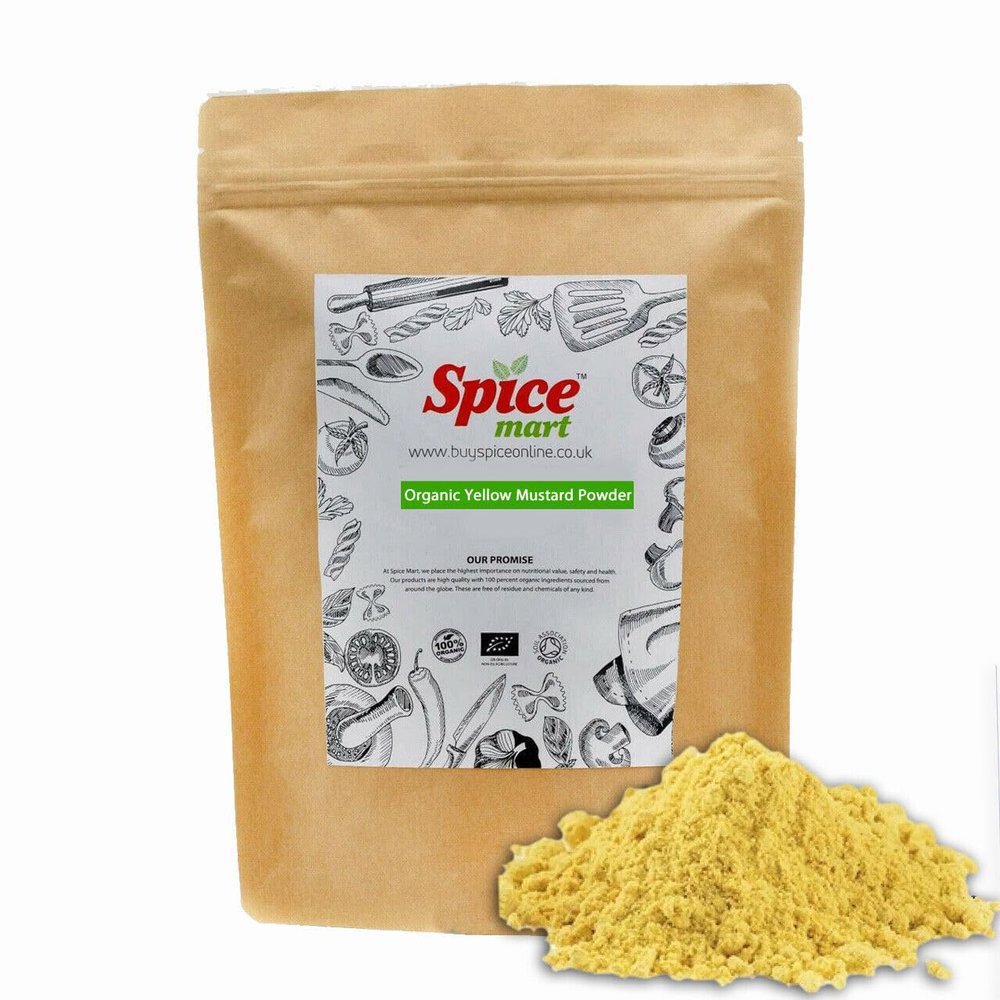 225g | Organic Whole Spices | Ground Spices | Herbs | Seeds | Chilli | Superfoods Soil Association Certified (Organic Yellow Mustard Powder)