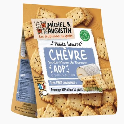 Michel Et Augustin Goat Cheese Salty Butter Crackers 100g - Pack of 3