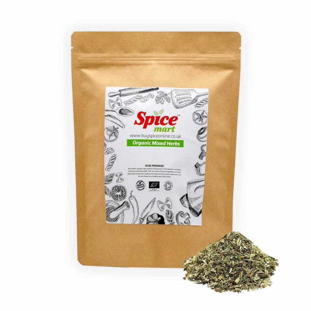 225g | Organic Whole Spices | Ground Spices | Herbs | Seeds | Chilli | Superfoods Soil Association Certified (Organic Mixed Herbs)