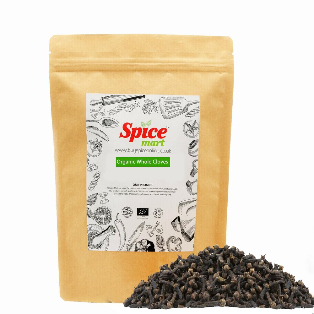225g | Organic Whole Spices | Ground Spices | Herbs | Seeds | Chilli | Superfoods Soil Association Certified (Organic Whole Cloves)