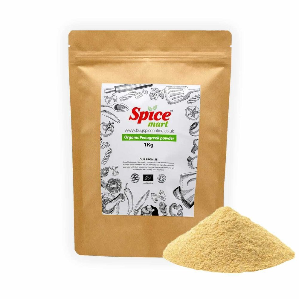 225g | Organic Whole Spices | Ground Spices | Herbs | Seeds | Chilli | Superfoods Soil Association Certified (Organic Fenugreek Powder)