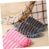 SKISUNO Women Slippers Floor Cleaning Mop Slipper Grey Size s 35-37 Detachable Microfiber Bottom Furry Stripes House Cleaning Mopping Shoes view 4