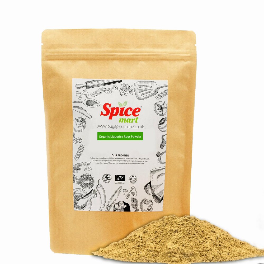 225g | Organic Whole Spices | Ground Spices | Herbs | Seeds | Chilli | Superfoods Soil Association Certified (Organic Liquorice Root Powder)