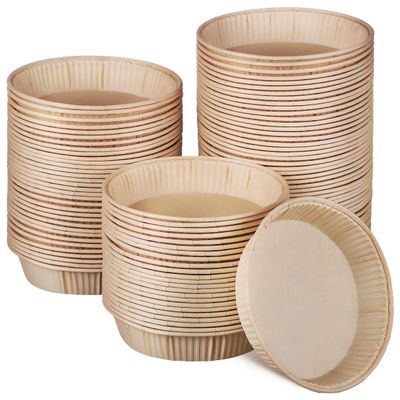 Zerodeko 100 Pcs Baking Cake Paper Mold Muffins Cups 4 Inch Baking Cups Mini Tart Cups Tray Mold Oven Baking Containers Dessert Cup Food Grade Parchment Paper