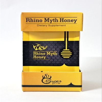 Rhino Myth Honey for Extra Strong Men - Natural Honey Herbal Blend Paste for Active Men Instant Effect - 12 Sachet Turkish Raw Honey- Royal Paste Great Honey with vitamins