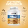 ICON Nutrition Whey Protein Powder  Salted Caramel  High Protein, Grass Fed, Low Carbs & Fat, Complete Amino Acid Profile, Cold Shakes or Mix with Foods  2.27kg, 71 Servings view 2