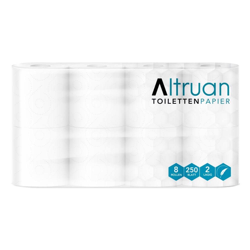 Altruan Toilet Paper, 2-Layer, White