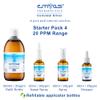 EMIAS Therapeutics UK - 20 PPM Colloidal Silver - Starter Pack 4 - Includes 500ml Bottle + Full 50ml Spray + 50ml Nasal Spray + 30ml Dropper Applicators in Amber Glass Bottles - Pure and Natural. view 2