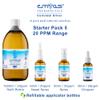 EMIAS Therapeutics UK - 20 PPM Colloidal Silver - Starter Pack 5 - Includes 1000ml Bottle + Full 50ml Spray + 50ml Nasal Spray + 30ml Dropper Applicators in Amber Glass Bottles - Pure and Natural. view 2