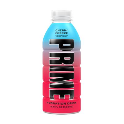 Clean My Sole Prime Hydration Drink, Cherry Freeze 16.9 fl oz, red