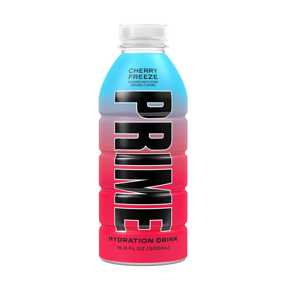 Clean My Sole Prime Hydration Drink, Cherry Freeze 16.9 fl oz, red