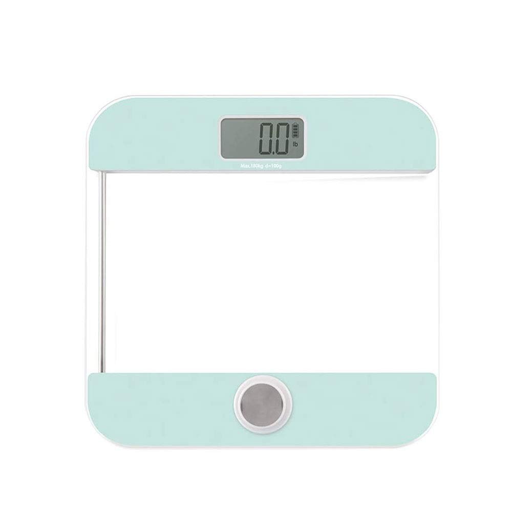 LEONYS Digital Body Weight Bathroom Scale Weighing Scale, 400 Pounds,Clear Glass, Measurement Accurate Electronic Scale Ultra-thin Body Scale (kg/lbs)