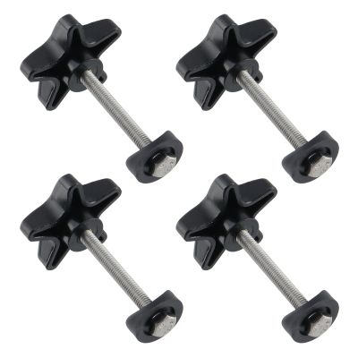 Meprotal 4 Pack Arm Adjustment Knobs for Rollators Walker Replacement Parts, Replacement Pentagram Knob with M6 Screws and Washers
