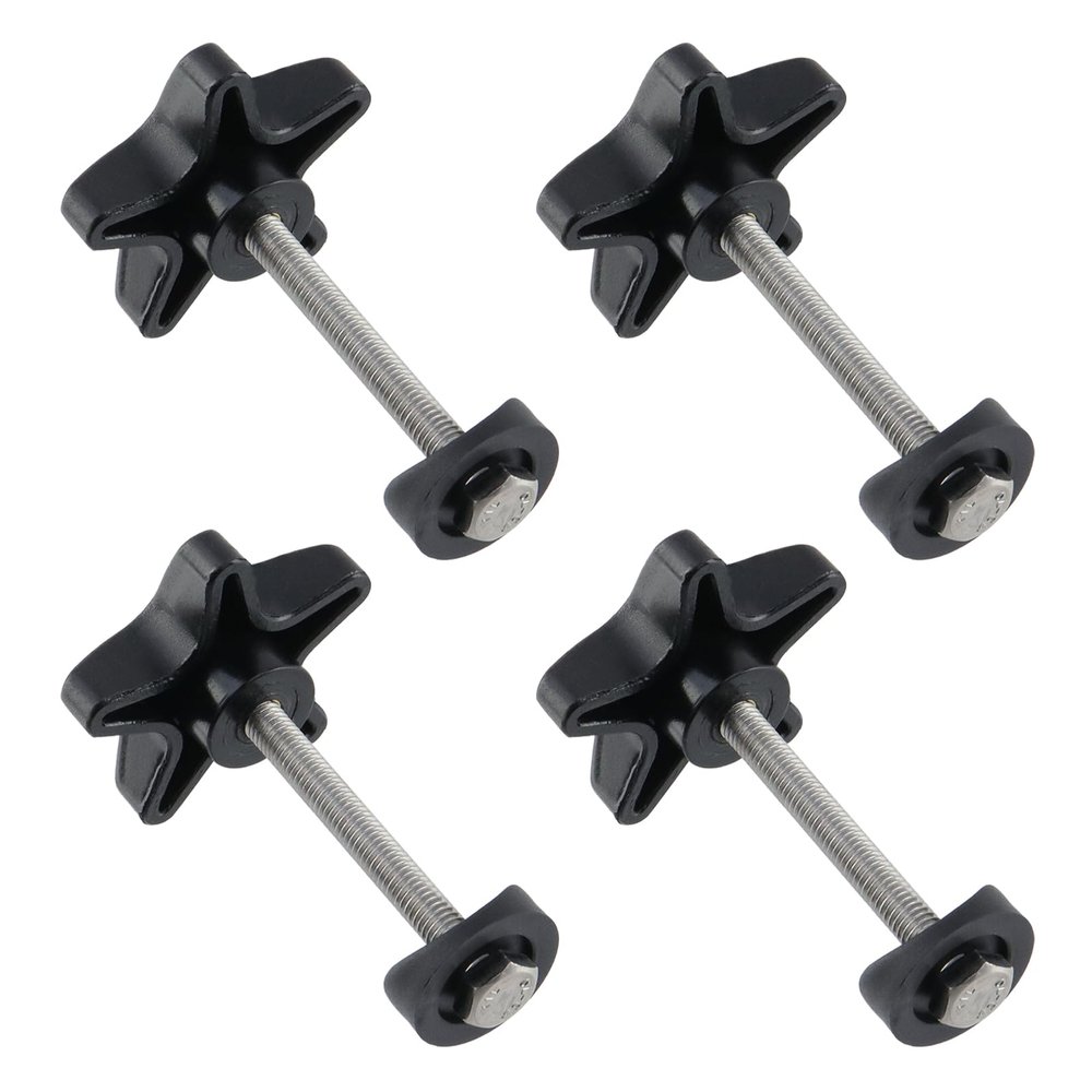 Meprotal 4 Pack Arm Adjustment Knobs for Rollators Walker Replacement Parts, Replacement Pentagram Knob with M6 Screws and Washers