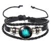 KARFRI Leather Bracelet For Women,Multi-Layer Retro Leather Bracelet Student Couple Scorpio Bracelet Woven Starry Bracelet 12 Constellation Leather Bracelet Personalized Clothing Accessories Jewelry view 1