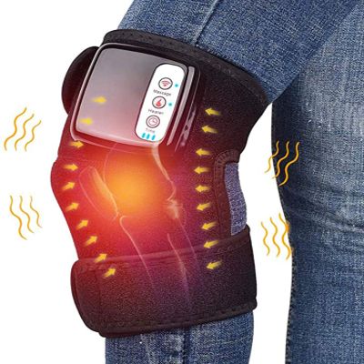Powerful Pain Relief - Electric Heated Massage Knee Brace Wrap - 3 in 1, Rechargeable for Knee Shoulder Elbow Joints - Vibration and Heat Therapy!