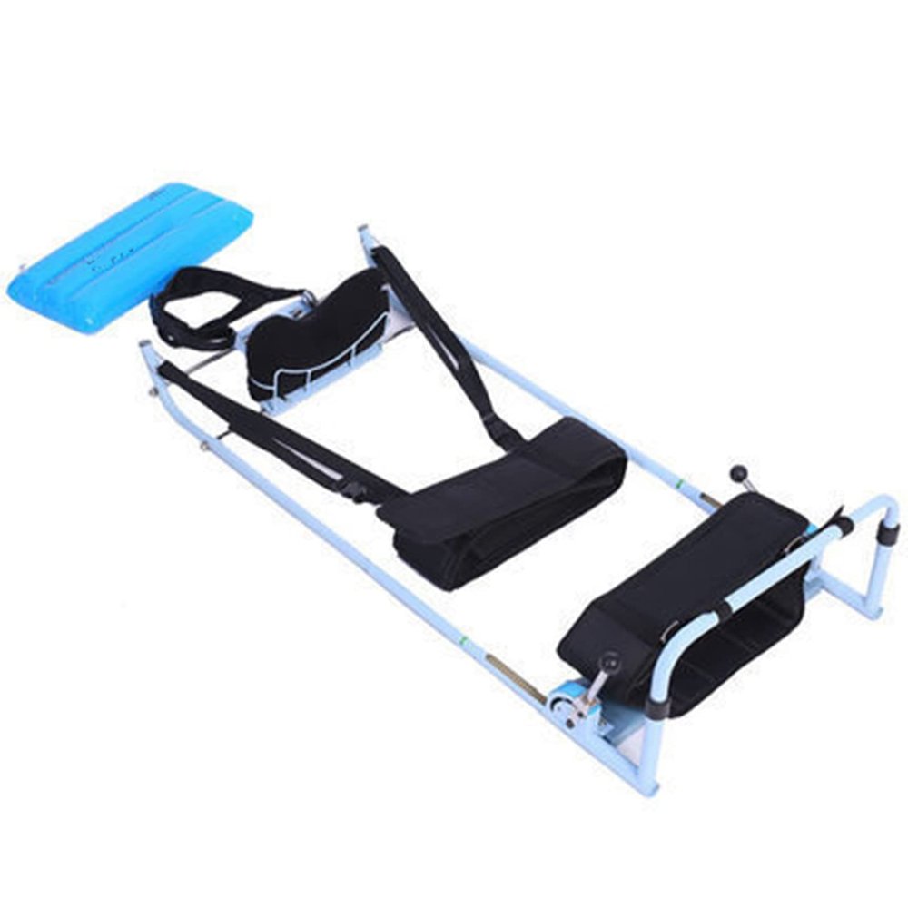 Back Lumbar Traction Device- Improve Spine Posture Corrector with Inflatable Pillow for Home Office Clinics - Cervical Spine Extension Stretcher
