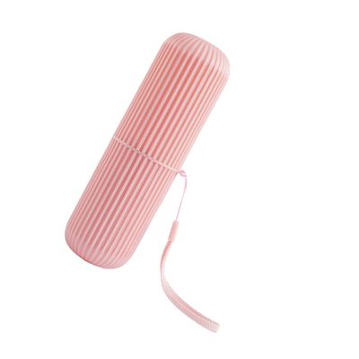 PartyKindom Travel Toothbrush Holder and Tooth-Brushing Cup Pink, Portable Toothpaste Container with Lid, Compact Storage Box for Home and Travel Use