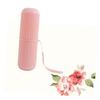 PartyKindom Travel Toothbrush Holder and Tooth-Brushing Cup Pink, Portable Toothpaste Container with Lid, Compact Storage Box for Home and Travel Use view 2