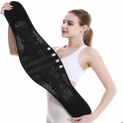 WEIEN Lower Back Brace Lumbar Posture Corrector Support Belt Plate And Self-heating Pad For Relief Pains (Color : B, Size : XL/X-Large)
