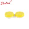 Dhoptical 100Pcs Contact lens case Colorful Contact Lens Holder Box Left/Right Eyes (Yellow) view 2
