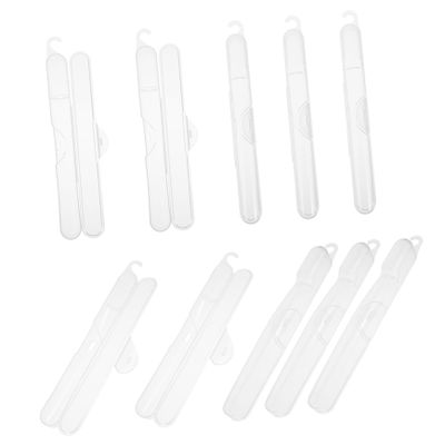 GLEAVI 10pcs Compact Toothbrush Boxes Portable Travel Outdoor Plastic Toothbrush Storage Boxes Case for Travel Accessories for Camping and Hiking