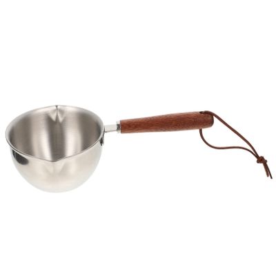 SUNMME Pour Oil Small Pot Turkish Coffee Pot Chocolate Warmer Metal Coffee Pot Reusable Saucepan Pasta Pan Saucepan Stainless Steel Cooking Utensils Silver Mini