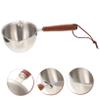 SUNMME Pour Oil Small Pot Turkish Coffee Pot Chocolate Warmer Metal Coffee Pot Reusable Saucepan Pasta Pan Saucepan Stainless Steel Cooking Utensils Silver Mini view 2