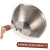 SUNMME Pour Oil Small Pot Turkish Coffee Pot Chocolate Warmer Metal Coffee Pot Reusable Saucepan Pasta Pan Saucepan Stainless Steel Cooking Utensils Silver Mini view 4
