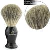 3 Pcs Mens Shaving Kit  Wet Shaving Set for Men  Double Edge Safety Razor Set with Shaving Brush and Razor Stand  Grooming Gift Set for Men  Black Color view 3