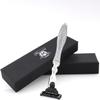 Haryali London 3 Edge Shaving Razor Handmade Silver Antique Design Handle Beard and Mustache Safety Razor For Men Perfect Shave view 1