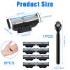 8Pcs Razor Blades Refills with 1 Handle Razors for Mach 3 Blades Replacement Blade with Double Lubrication Strip Compatible with Mach 3 Handles Shaving Manual Shaver Blade Men Father Boyfriend view 2