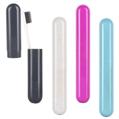 4 Pack Toothbrush Cases Travel Toothbrush Holder Portable Toothbrush Container Case Plastic Toothbrush Carrier Cover Case Toothbrush Protector for Traveling, Bathroom, School, Home, Camping