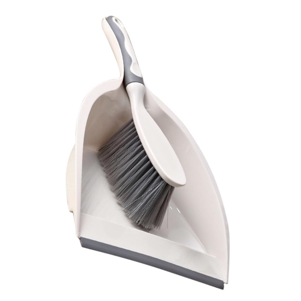 Amosfun Mini Broom Dustpan Set Desktop Cleaning Accessory with Soft Bristles PP Tpr Construction for Home Office Desk Use