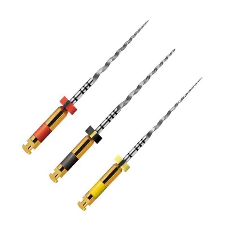 VSDent to & Fro Gold Rotary Files 25mm - Pack of 3 (Assorted - T20,T25,T40)