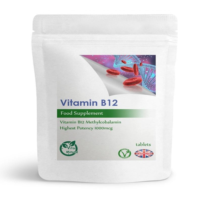 Vitamin B12 Tablets High Strength 1000mcg (Vegan) Methylcobalamin - Tiredness, Fatigue Relief, Immunity Support (Pack of 90)