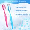 2 Pack 15.75x1.57 Inches Giant Toothbrush Props, Oversized Gag Novelty Bath Brushes, Red and Blue for Costume Accessory, Photo Shoots, Party Favors, Pet Grooming view 2