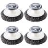 4Pcs Stainless Steel Wool Scrubber with Handle, Dish Scrubber Cleaning Supplies for Pots, Pans, Grills, Dishes view 1