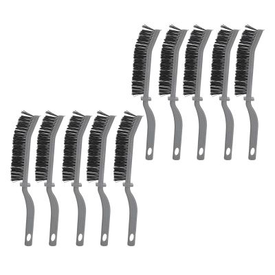 10pcsHandle Bristle Brush, Groove Cleaning Tool for Dead Corners, Kitchen and Bathroom Faucets, Shower Door Guides