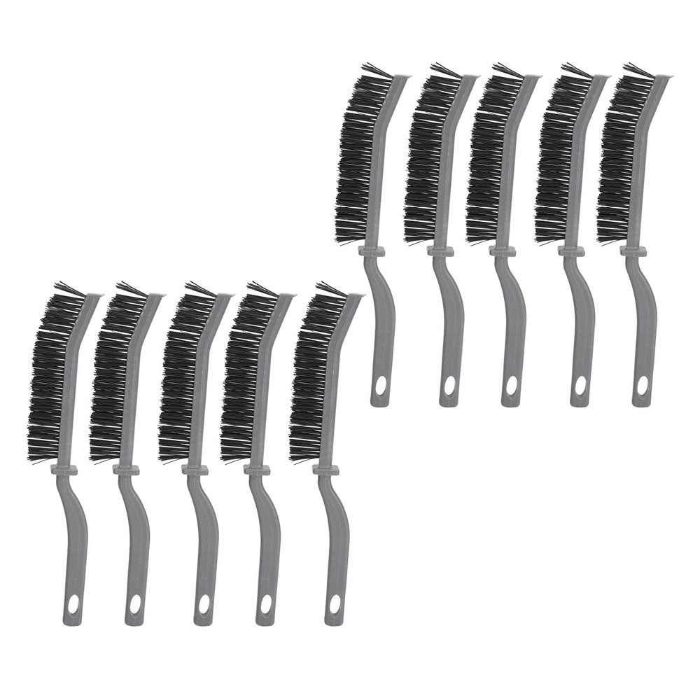 10pcsHandle Bristle Brush, Groove Cleaning Tool for Dead Corners, Kitchen and Bathroom Faucets, Shower Door Guides