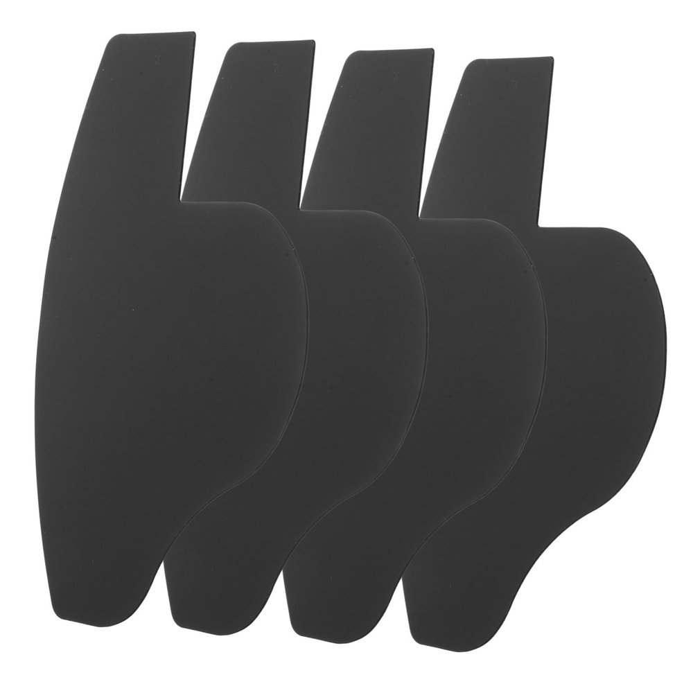 Mipcase Hairline Enhancing Card and Beard Guide Shaping Template 4pcs Black Mens Hairline Shaping Tool for Hair Fiber Application Grooming and Styling