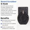The Man Silicone Beard Scrubber & Hook - Silicone Beard Brush & Exfoliator for Men - Removes Beardruff - Deep Cleans, Unclogs Pores - Facial Hair Cleansing Brush (1Set) view 2
