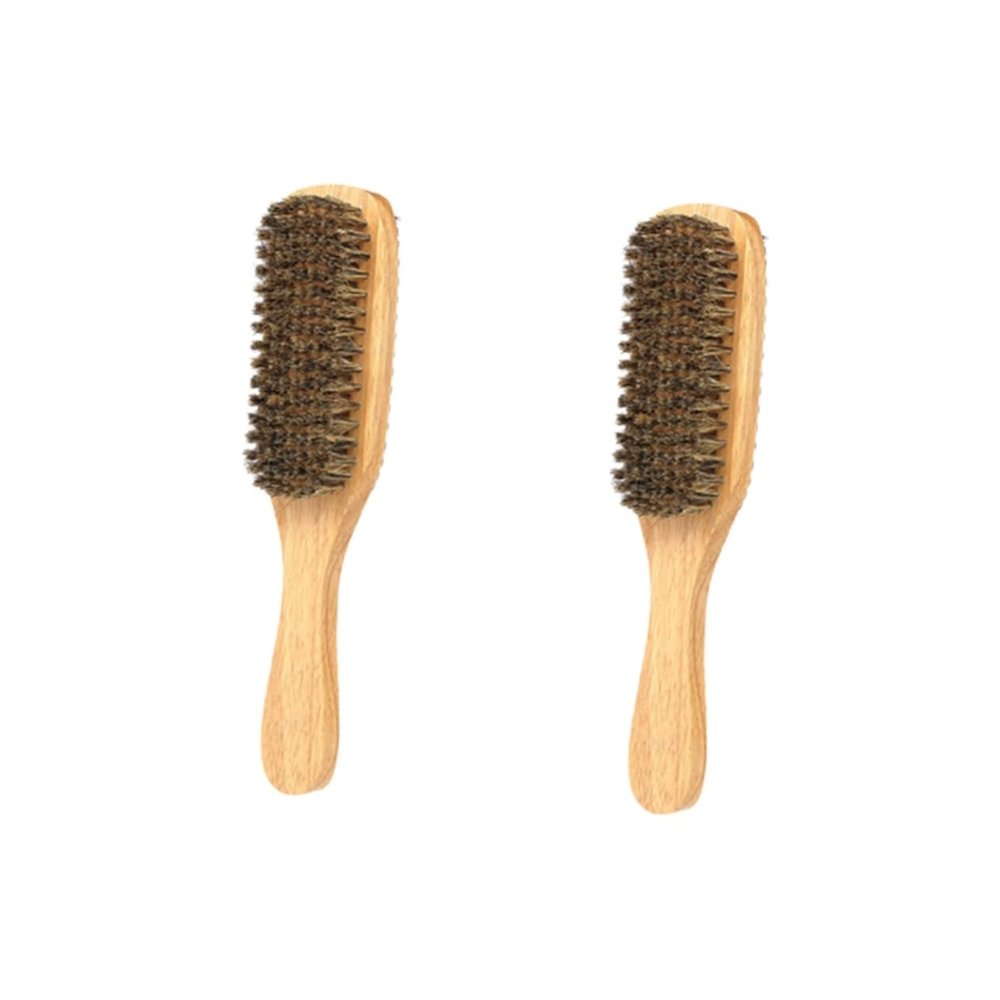 Angoily 2pcs Men's Beard Brush Bristle Beard Styling Maker Portable for Men Fine Tooth Comb