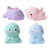 Cabilock 4pcs Dinosaur Ornaments Resin Mini Dinosaur Statues Car Adornment for Boys and Girls Arts Crafts Figures view 1