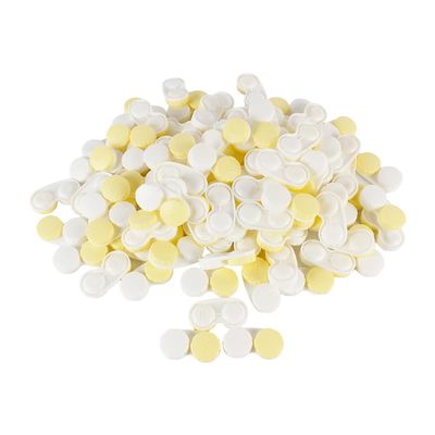 Dhoptical 50 PCS Contact lens case coloful large size Bulk Box Holder Container, Contact Lens Case Set (yellow)