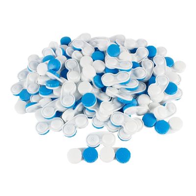 Dhoptical 50 PCS Contact lens case coloful large size Bulk Box Holder Container, Contact Lens Case Set (blue)
