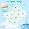 20Pcs Clear Adhesive Skin Covers, 12x10CM Transparent Bandage Waterproof, Tattoo Aftercare Bandage, Stretch Adhesive Second Skin Film Bandages fo Dressing Swimming Shower view 4